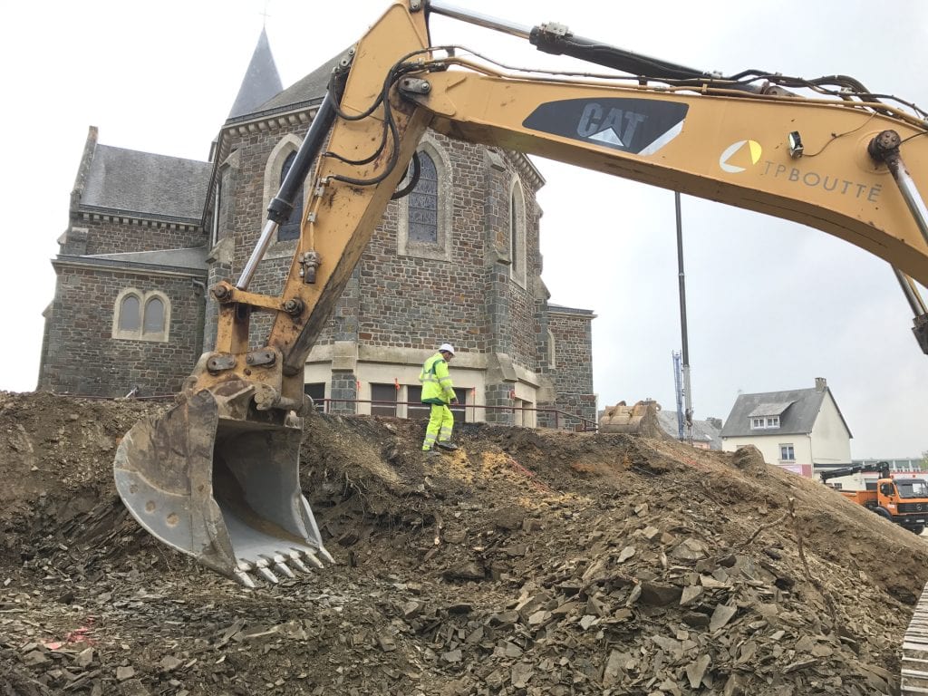 Aménagement urbain d'un centre commerçant à Condé sur Vire