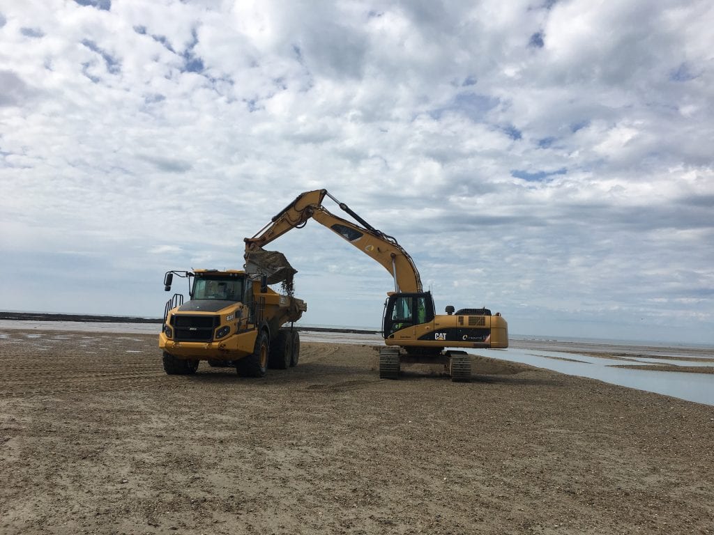 Rechargement de Sable sur les plages d'Agon-Coutainville et de Hauteville sur Mer