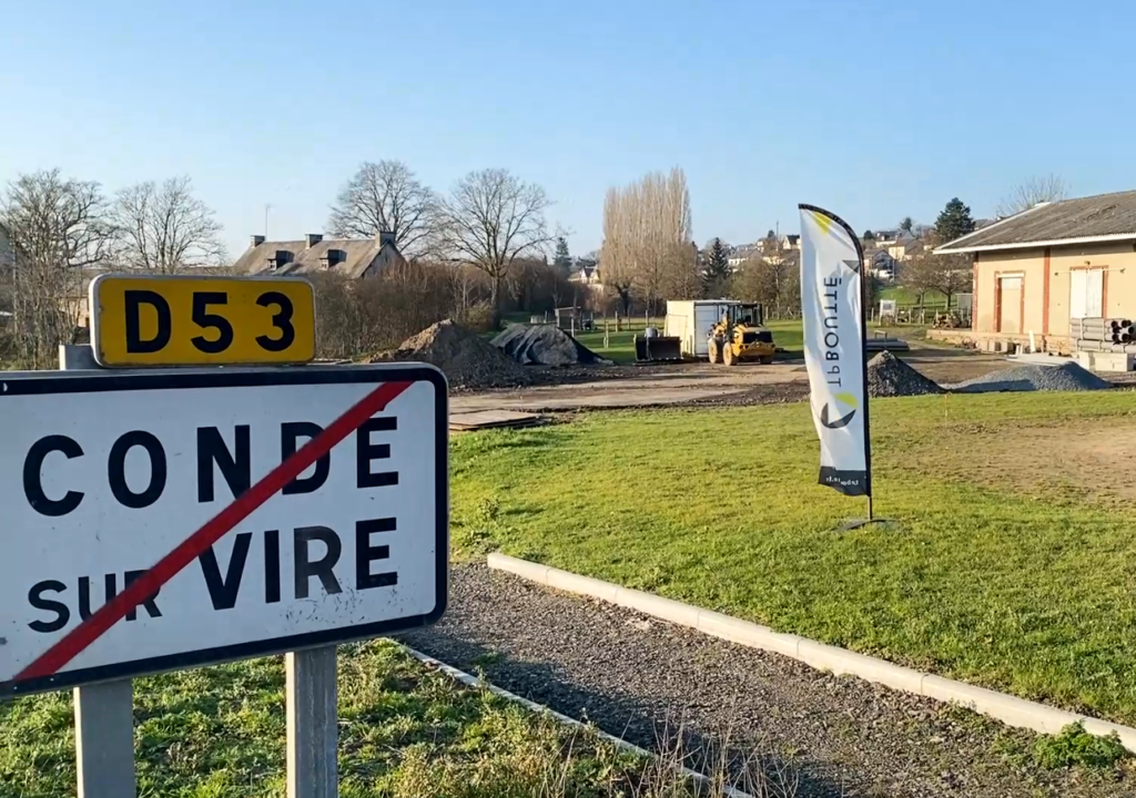 Construction de la voie douce à Condé-sur-Vire